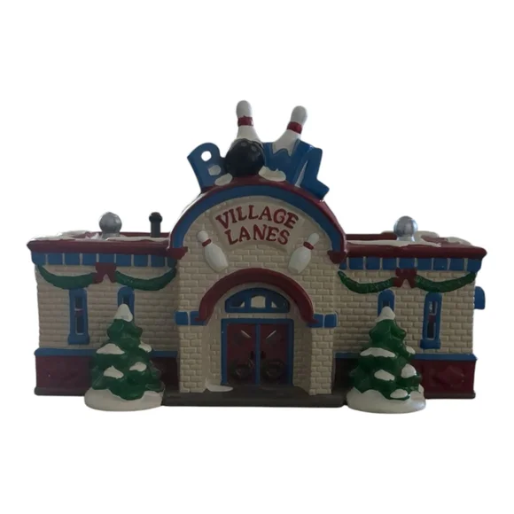 Dept 56 Village Lanes Bowling Alley - Picture 1 of 6